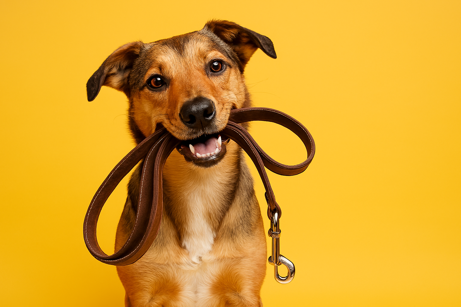 Cachorro com coleira
